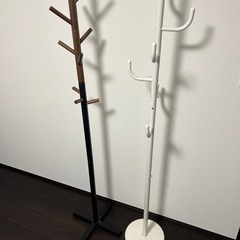 ポールハンガー　2つセット　木目　白