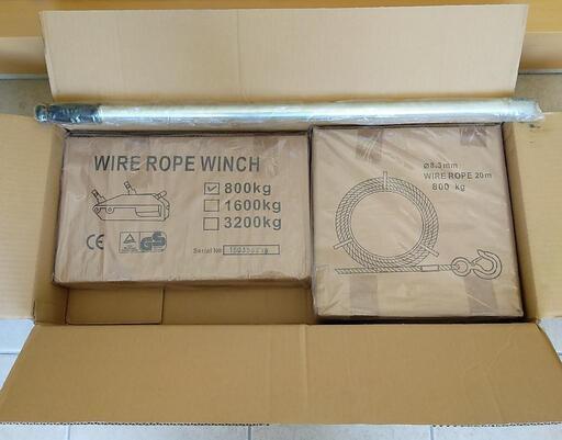 【ハンドウインチ800】WIRE ROPE WINCH / 800kg / 8.3mｍ / 20ｍ