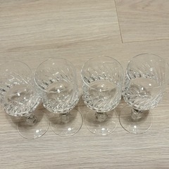 クリスタルガラス　ワイングラス　4個セットの画像