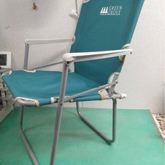 ● A2)  GREEN GROVE ディレクターズチェア キャンピングチェア  折りたたみ椅子 イス アウトドア キャンプ BBQ 釣り 中古品 ③の画像