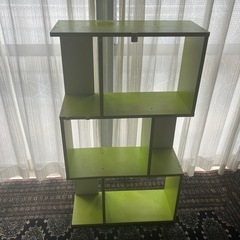 3段ボックス 収納 飾り棚 黄緑 家具の画像
