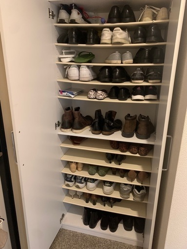 ミラー付きシューズボックス　ハイタイプ