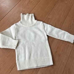 白タートルネック　セーター　90