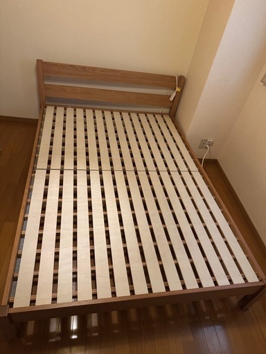 無印良品ダブルベッドフレーム＋ニトリマットレス　セット MUJI 無印良品ダブルベッド ニトリ ダブルマットレス