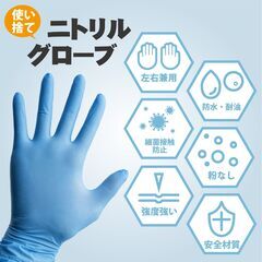【半額以下！】ニトリルグローブ　100枚入り Mサイズ　10個セ...