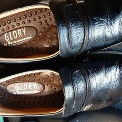 ☆値下げ　中古美品　GLORY メンズ　ビジネス靴　健康 シューズ サイズ24　黒ブラック 箱ありの画像