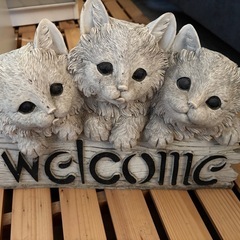 アンティーク 猫の置物
