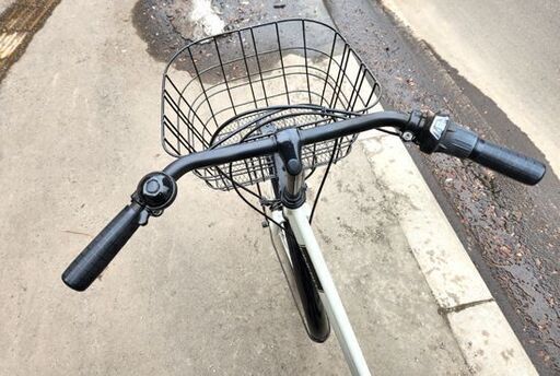 フィナードシティ 26インチ 自転車 26インチ 6段変速 アイボリー