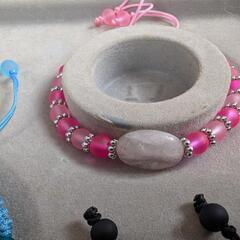 天然石使用マクラメブレスの画像