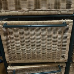 ラタン　レトロ　収納家具の画像