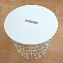 IKEA テーブル おしゃれ 白 カゴ 収納
