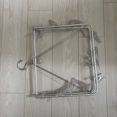 無印良品　アルミ角型ハンガー　24ピンチ　