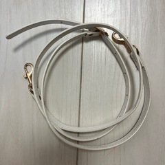 スマホ ショルダーストラップ 紐 肩紐 バッグ用 がま口口金 ゴールド 白の画像