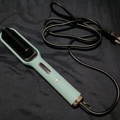 スタイリングヒートブラシ ヘアアイロン 水色