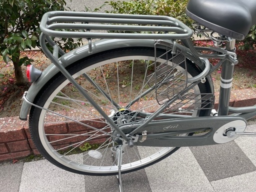 ?新車?　ファッションサイクル　26インチ　LEDオートライト　ローラーブレーキ　パイプキャリア　　点検調整永久無料✨　西宮市　自転車