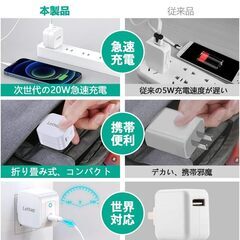 タイプC 変換アダプター PD急速充電 TypeC充電アダプター 20W スマートフォン iPad タブレット　転売OK　倒産品　まとめ売り　ネット商材　アマゾン引き上げ商品　メルカリ　副業   	の画像