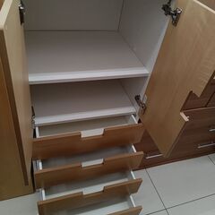 ★ジモティ割あり★ IKEA クローゼット ライトブラウン H128.5×D51×W60 クリーニング済み HJ6184の画像