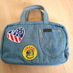 w closet デニムパッチハンドバッグ　ダブルクローゼット　...