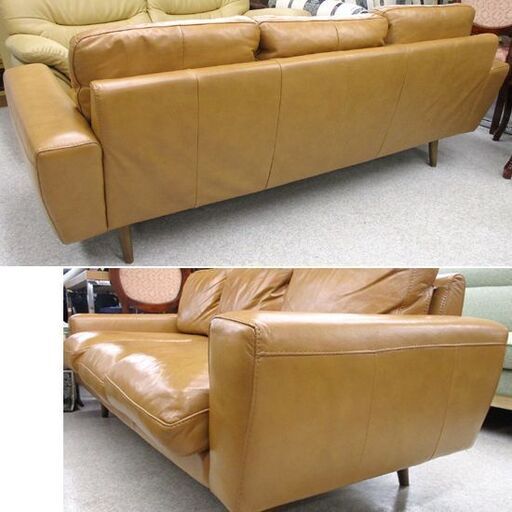 unico 3人掛けソファ MOLN leather sofa 3S 牛革レザー ウニコ モルン 本革家具 ミサワ 幅190cm 札幌市北区屯田