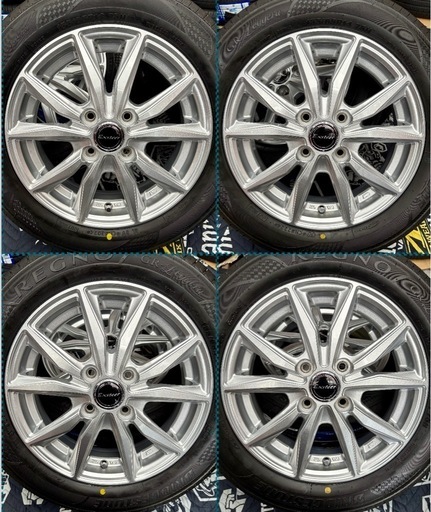 ㊹155/65R14新品タイヤ4本と中古美品ホイールとナット付き - メルカリ 