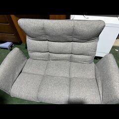 札幌限定配送/お引き取り可◆家具◆CAINZ◆TVが見やすいリクライニングソファ◆CRAK-フィーゴ/グレー◆W122-168 D68-107 H27-80の画像