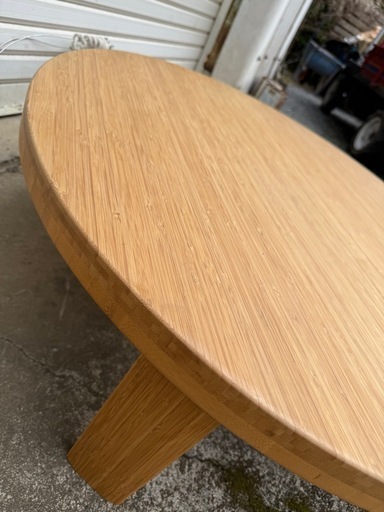 【極上品】テオリ　高級竹素材座卓テーブル　ちゃぶ台