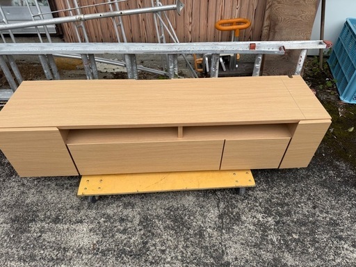 美品】テレビ台 サイドボード150cm 美品 隠し引き出し 格子 ルーバー