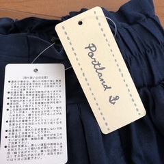 【新品】横浜元町Portland ネイビー ロングプリーツスカート サイズ3 (L) 【着払い現金受渡し可能】の画像