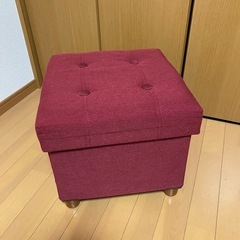 スツール/クッション付き収納ボックス/アイリスオーヤマ【引き取り限定】