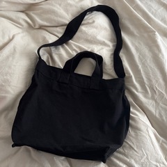 無印 帆布 2WAYトートバッグ黒 