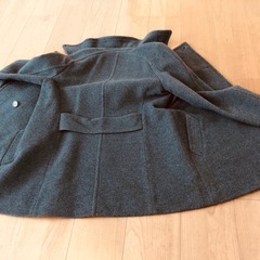 【着払い・現金受渡し可能・未使用】カシミヤ100% JPARIO ウールピーコート 40サイズ ダークグレーの画像