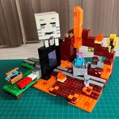 【廃番希少品】LEGO レゴ　マインクラフト　滝のふもと　闇のポータルの画像