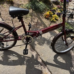 折りたたみ自転車20インチ6段ギャカゴ付きの画像