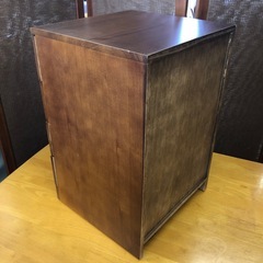 レトロ　デスクワゴン　キャスター　鍵付きの画像