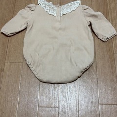 長袖レースの襟付きロンパース70センチの画像