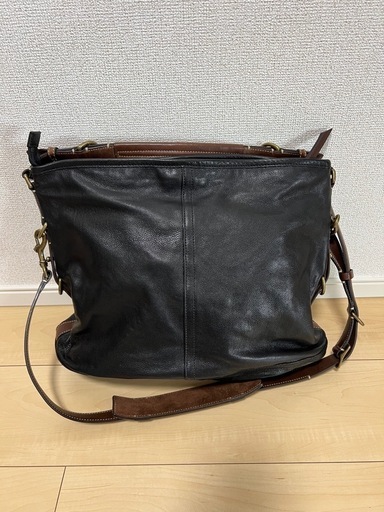 コーチ サッチェル 本革 ブラック 美品