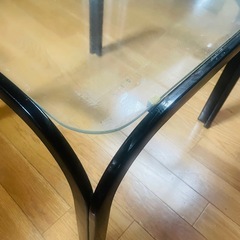 ガラスローテーブル　48 x 48 x36cmの画像