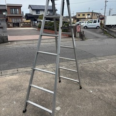 日軽プロダクツ はしご兼用脚立 高さ198cm 梯子長さ419c...