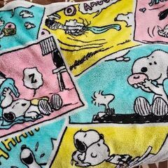 ミスド　スヌーピー　ネルネルケット　コミック柄　ブランケット　ひざ掛けの画像