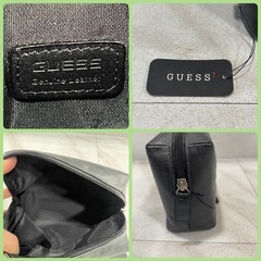 八3709 【未使用品】GUESS   ポーチ　カラーブラック　の画像