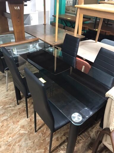 4人用ダイニングセット 4人掛け 椅子4客セット ガラステーブル