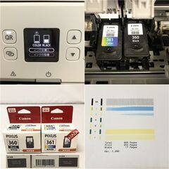 ss7414　キャノン インクジェットプリンター TS5330 ピクサス ホワイト 取扱説明書付き Canon PIXUS 白 A4 複合機 スマホプリント Wi-Fi対応 コピー スキャン テレワーク コンパクト 家庭用 プリンター 中古の画像