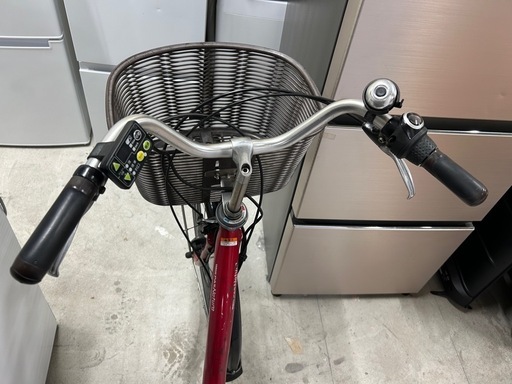 電動自転車 №3145 ヤマハ PASナチュラ　26インチ レッド