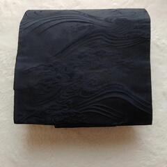 ① 着物 黒柄半帯 ブラック系 