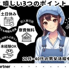 🏠社宅完備×寮費無料　💴 日払い可！ペット用おもちゃに基づく成形...