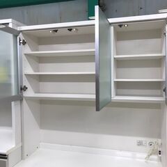 レンジボード　3枚扉　食器棚　ホワイト　ジャングルジャングル貝塚...