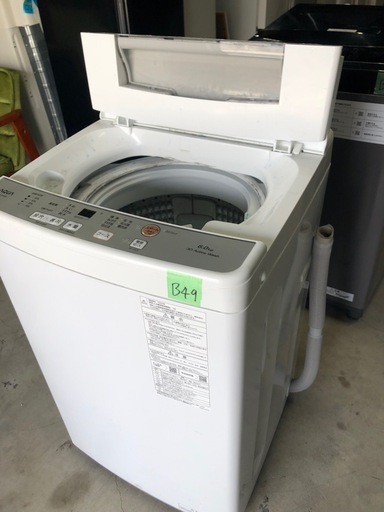 NO B49?福岡市内配送設置無料✨?全自動洗濯機６kg ﾎﾜｲﾄ AQW-S6N(W) [洗濯6.0kg /上開き] 2022年式