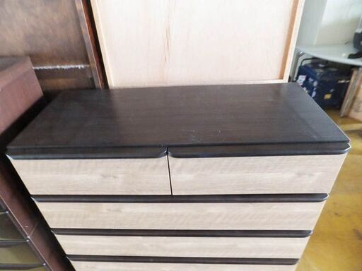 ◆木製6段チェスト◆メーカー不明　タンス　収納　家具　USED