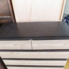 ◆木製6段チェスト◆メーカー不明　タンス　収納　家具　USED