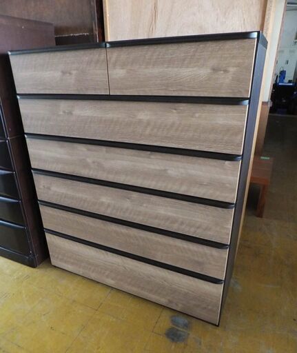 ◆木製6段チェスト◆メーカー不明　タンス　収納　家具　USED